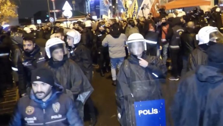 Beyoğlu'ndaki eyleme polis müdahalesi